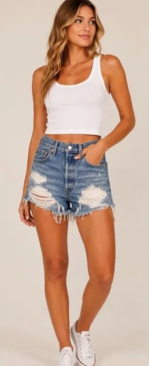 Levi’s 501 High Rise Shorts, Size 28 thumbnail 1