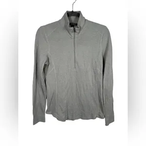 Lauren Ralph Lauren Ribbed Quarter Zip‎ Pullover Women’s Large Beige Long Sleeve thumbnail 2