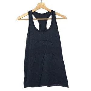 Lululemon Run‎ Swiftly Tech Fitted Tank Top Heathered Cadet Blue Striped 8 thumbnail 3