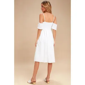 Lulu’s I've Got Love White Off-the-Shoulder Midi Dress size medium thumbnail 4