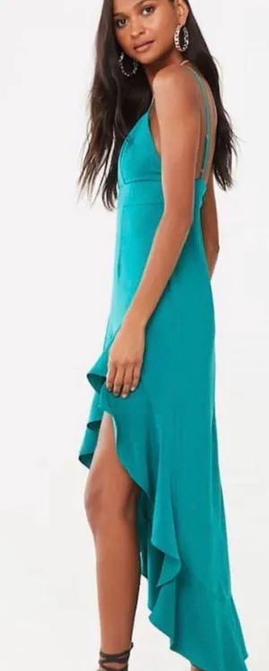 Forever 21 Teal High Low Dress thumbnail 2