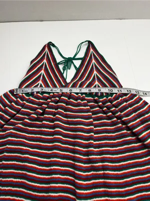 ZARA Multicolored Stripe Knit Mini Dress Medium Stretch Womens Medium thumbnail 9