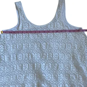 Deletta Anthropologie White‎ Crochet Lace Tank Scoop Neck Lined Medium OB520459 thumbnail 12