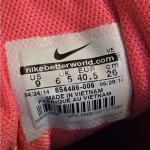 Nike Kids Light Blue and Pink Sneakers thumbnail 6
