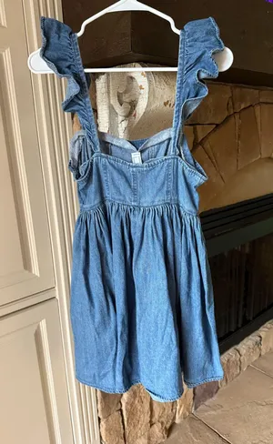 Forever 21 Denim Ruffle-Strap Mini Dress thumbnail 3