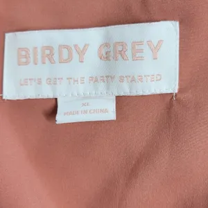 Birdy Grey Kira Dress XL Wild Rose Whimsical Bloom Matte Satin One Shoulder Maxi thumbnail 3