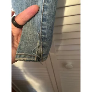 Vintage Old Navy Boy Cut Light Wash Denim‎ Jeans Women Sz 4 Ultra Low Waist 2005 thumbnail 4