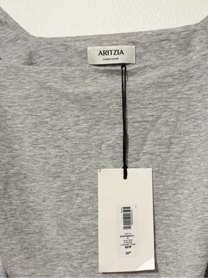 NWT Aritzia Contour Squareneck Bodysuit Size XS gray long sleeve NEW thumbnail 3