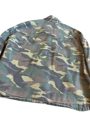 Sundry Button-Down Camo Jacket Shacket Layering 100% Cotton Streetwear Sz Large thumbnail 13