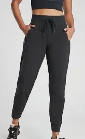 Athleta Trekkie North Mid Rise Black Jogger Size 4. thumbnail 1