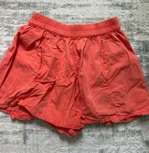 Free People Coral High-Waist Elastic Shorts thumbnail 1