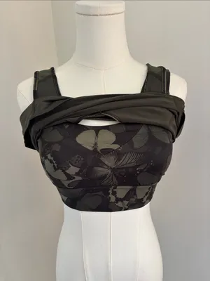 lululemon athletica Olive Green Scoop Neck Tank with Built-In Bra thumbnail 5