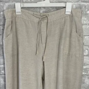 Coldwater Creek Light Beige Linen Pants thumbnail 2