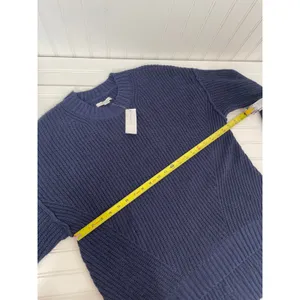 NWT American Eagle Navy Blue Oversized Dreamspun Crew Neck Sweater Size S thumbnail 3