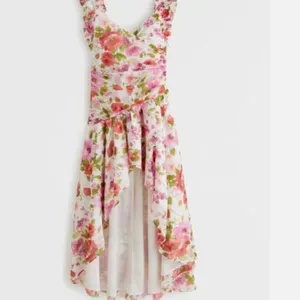 NWT Abercrombie & Fitch Floral Ruffle Strap High-Low Maxi Dress Wedding Guest thumbnail 7