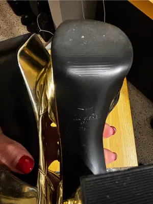 Marc Fisher ltf lucah platform gold heel 7.5 thumbnail 9