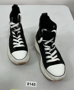Womans Madden Girl Winnona Platform Lace Up High Top Sneakers 8 Black White thumbnail 1
