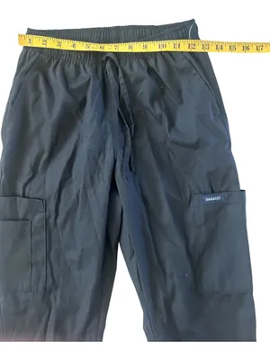 DAGACCI Black Medical Scrub Set V-Neck Top & Cargo Pants NWT - Size XXS thumbnail 4