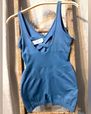 Women's JoyLab Shorts Onesie Size Large light blue thumbnail 1