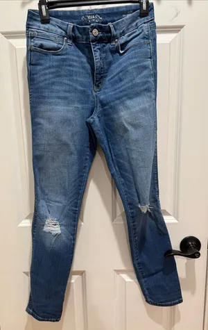 Rewash Blue Distressed Skinny Jeans thumbnail 1