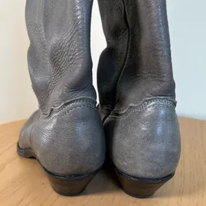 Western Cowboy Cowgirl boots Women's 6.5M Gray‎ Leather Upper thumbnail 2