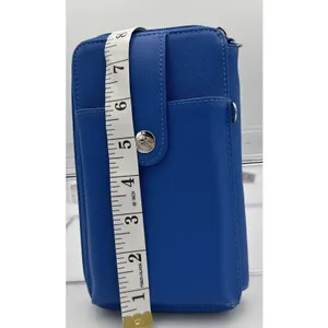 Blue Crossbody Wallet Purse Phone Holder RFID Zipper Credit Card Money NWOT thumbnail 5