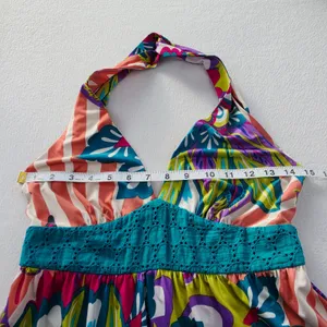 Flying Tomato Floral Striped Maxi Dress V-Neck Open Back ID10766 Multicolor M thumbnail 7