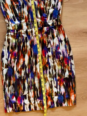 French Connection Record Ripple Sheath Dress - Multicolor Abstract Streak Print - Size 4 thumbnail 13