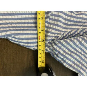 Women’s Size Small Blue Striped Bell Sleeve Fit & Flare Casual Game Day Modest thumbnail 6