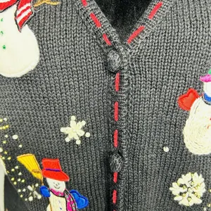 Designers Originals Studio Christmas Sweater Vest Size S Snowman Vintage thumbnail 6