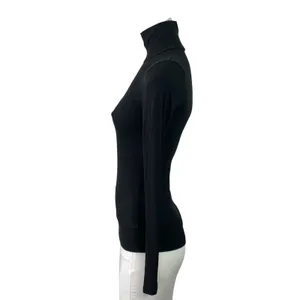 Aritzia Wilfred Women's Black Turtleneck Ribbed Knit Long Sleeve Sweater Top S thumbnail 2