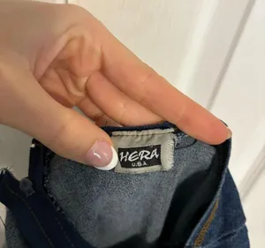 Vintage Dark Wash Denim Mini Dress thumbnail 8