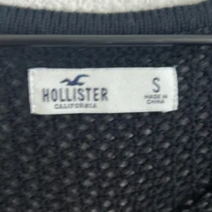 Hollister Black Open Knit Squared Neck Wide Sleeve Top Small thumbnail 3