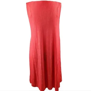 Zara NWOT Sleeveless Front Knot Dress in Red Medium‎ thumbnail 3