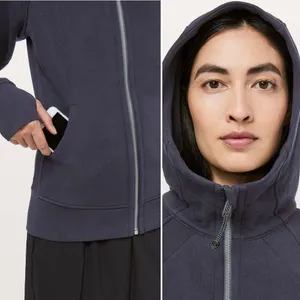 Lululemon Scuba Hoodie Light Cotton Fleece in Midnight Navy Size 10 thumbnail 5