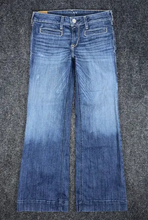 Ariat Trouser Mid Rise Stretch Lucy Wide Leg Jeans 28 SHORT 10028925 Western EUC thumbnail 1