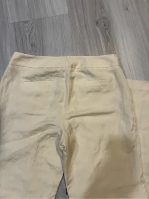 55% linen Calvin Klein Light Beige High-Waist‎ Trousers thumbnail 10