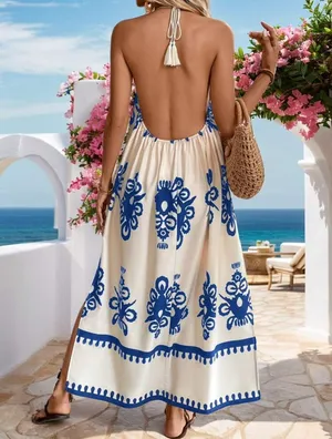 Boutique halter top sun dress  thumbnail 4