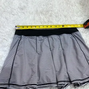 Kyodan Striped Pleated‎ Athletic Skort Skirt Black White Large thumbnail 7