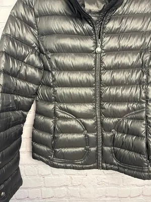 Calvin Klein puffy gray jacket metallic packable puffer coat ladies small thumbnail 4