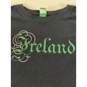 Ireland Celtic Shamrock Shirt Size XL Black Graphic Long Sleeve Cotton thumbnail 2