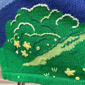 Vintage 90s Quacker Factory Summer Lighthouse Duck Short Sleeve Tunic Sweater XS thumbnail 7