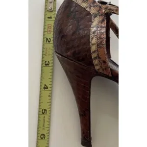 Vintage Via Spiga Snake Skin Leather Brown Multicolor Women’s Sz 8 Italy RARE thumbnail 13