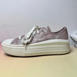 Converse Chuck Taylor‎ All Star Platform Sneakers Metallic Pink Silver Size 8.5 thumbnail 6
