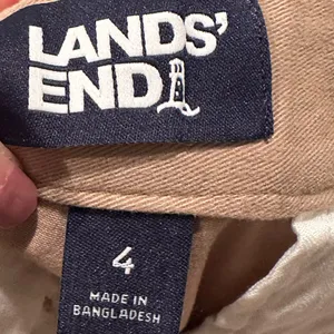Lands End Women's Khaki Cotton Pants Sz 4 Interview Office Preppy‎ thumbnail 3