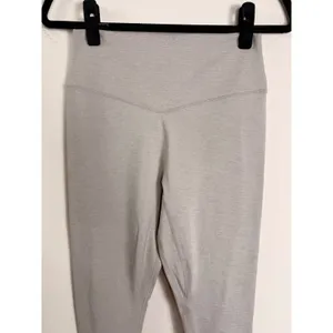 Vitality Women High Rise Heathered Taupe V-Back Leggings Size Medium thumbnail 3