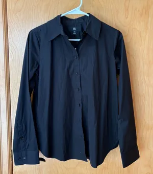 Banana Republic Perfect Shirt Women XS Black Long Sleeve Button Down 883988-00-1 thumbnail 1