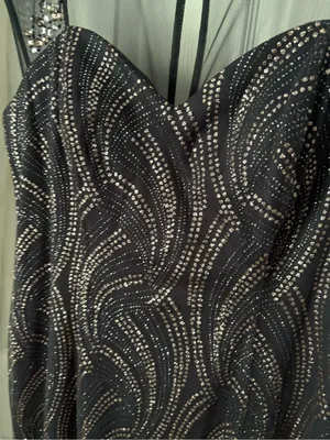 SLNY Y2K Glitter sparkling Maxi Dress Sz 12 Prom Party evening stretch Mermaid thumbnail 10