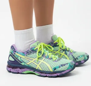 Asics GEL-Nimbus Dynamic Duomax Running Shoes T676N Purple Neon Yellow sz: 9 thumbnail 1