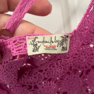 Intimately by Free People Crochet Bralette Fiji Flower Pink Rose Size Medium NWT thumbnail 4
